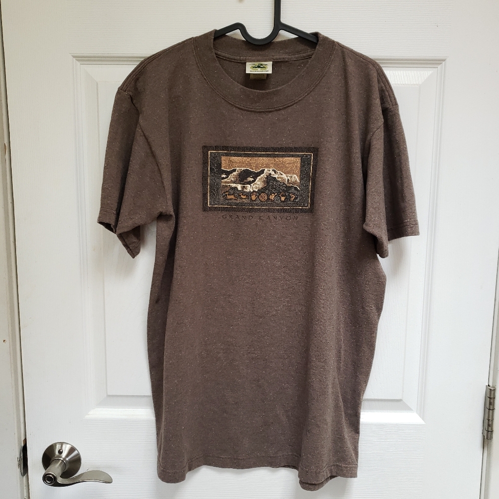 Eco & Mountain Brown Grand Canyon Short Sleeve Crew Neck T-Shirt